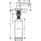 Hansgrohe Dispenser for detergents A41, 500ml, black matt chrome (40438340)
