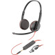 Poly Гарнитура компьютерная стерео On-ear Blackwire 3225, USB-A, USB-C, 3.5 мм, однонаправленный, черный (8X229AA)