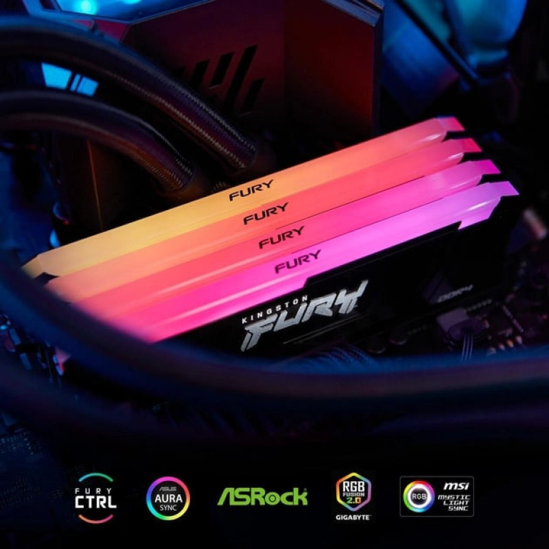 Kingston Memory DDR4 32GB 2666 FURY Beast RGB (KF426C16BB2A/32)