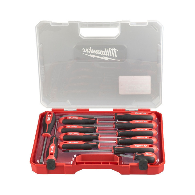 Milwaukee screwdrivers set 12pcs, magnetic, SL, PH, PZ, case (4932472003)