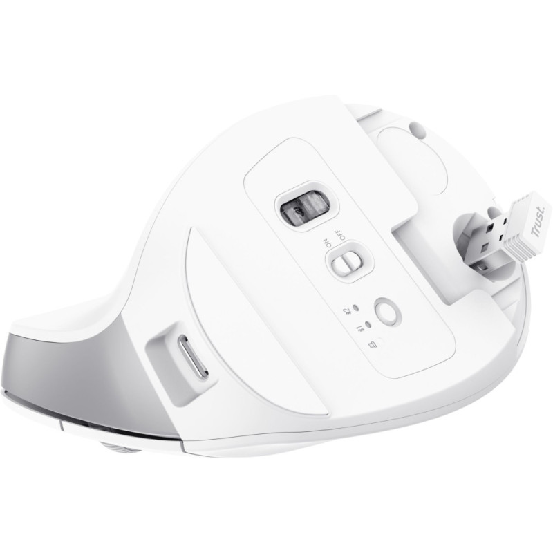 Trust Миша Trust Bayo+ Multidevice Ergonomic, BT/WL/USB-A, біла (25399_TRUST)