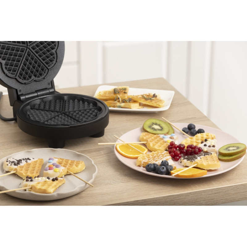 Gorenje Мини-гриль 1000Вт, алюминий, пластина д/вафель, корпус-металл, черный (WM1000B)