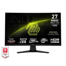 MSI Монітор MSI 27  MAG 274CQF 2xHDMI, DP, Audio, VA, 2560x1440, 180Hz, 0.5ms, sRGB 128%, CURVED, AdaptiveSync (9S6-3CE31T-007)