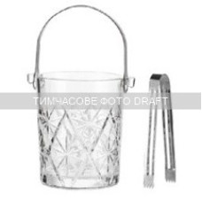 ARDESTO Відро для льоду зі щипцями Ardesto Alba 980мл, скло, прозорий (AR5044)