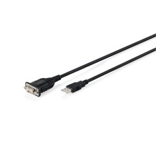Digitus USB to DB9 RS232 cable with FT232RNL Black PVC Jacket,1.8 m (DA-70172)