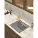 Deante Kitchen Sink granite, square, no drainboard, 500х440х230mm, bowl - 1, over-mounted, grey + kitchen board (ZKM_S103)
