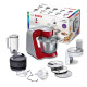 Bosch Kitchen machine 1000W, metal bowl, plastic body, 8 attachments, red (MUM58720)