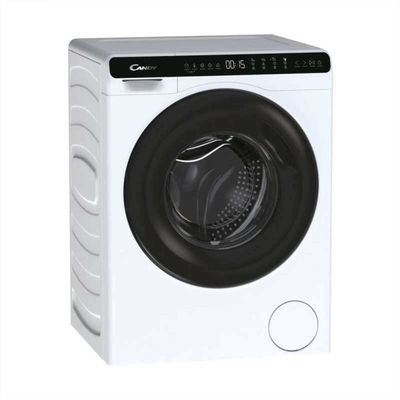 Candy WM front load, 5kg, 1200, A+++, 44m, display, invertor, black door, height 70 cm, white (CW50-BP12307-S)