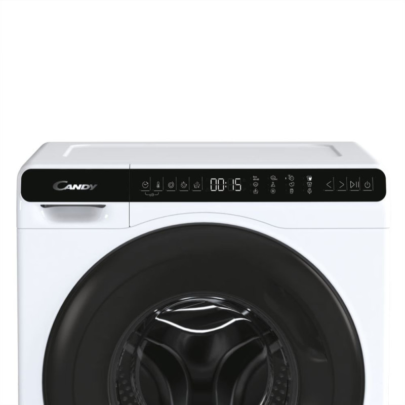 Candy WM front load, 5kg, 1200, A+++, 44m, display, invertor, black door, height 70 cm, white (CW50-BP12307-S)