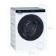 Candy WM front load, 5kg, 1200, A+++, 44m, display, invertor, black door, height 70 cm, white (CW50-BP12307-S)