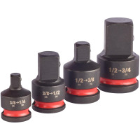 Milwaukee Adapter, 4pcs Set, 1/2 -3/4 , 1/2 -3/8 , 3/8 -1/2 , 3/8 -1/4 , for Socket Heads (4932480356)