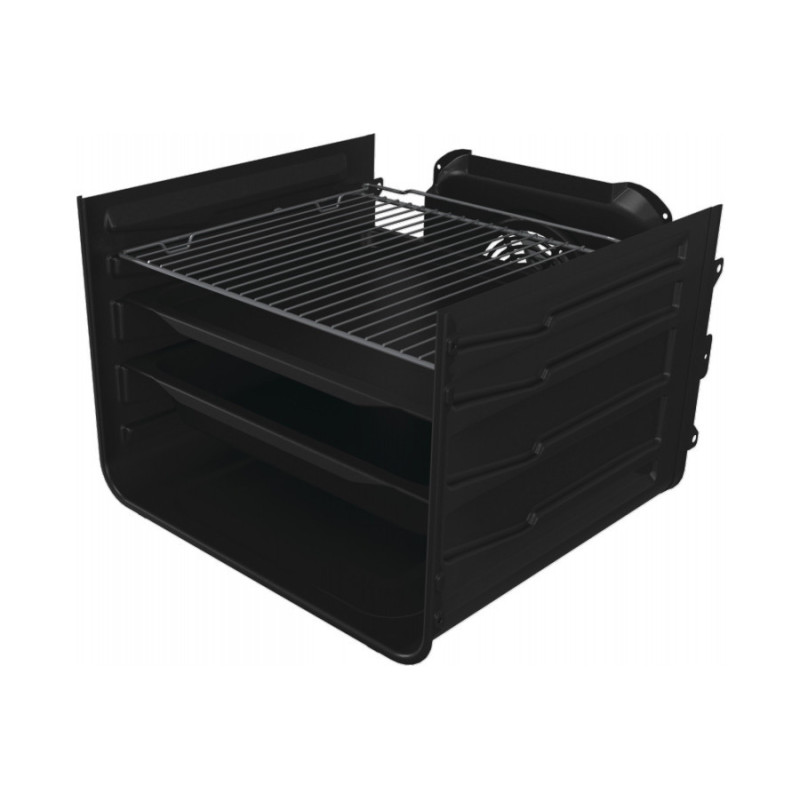 Gorenje Плита Gorenje комбінована, 62л, 50x60см, метал. кришка, дисплей, емальовані реш, титан (GK5C42SJ)