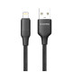Дата кабель USB 2.0 AM to Lightning 1.0m 3A TPE embossed black ColorWay (CW-CBUL101-BK)