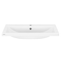 ARDESTO Раковина, умивальник ARDESTO Sati, штучний камінь, прямокут., з отвором для змішувача, з отвором для переливу, 495x390x158мм, накладний, білий (ST_004)