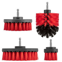 Graphite Щітки для чищення GRAPHITE для дрилів 1/4" HEX 50мм, 90мм, 100мм, 130мм набір 4шт (57T437)