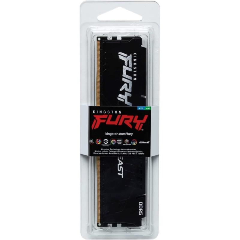 Kingston Память ПК Kingston DDR5 32GB 5600 FURY Beast (KF556C36BBE2-32) Kingston Память ПК Kingston DDR5 32GB 5600 FURY Beast (KF556C36BBE2-32)