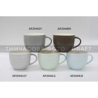 ARDESTO Mug Fresh, 550ml, new bone china, light grey (AR3044LGY)