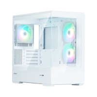 Zalman Computer case P30 White V2, without PSU, 1xUSB3.0, 1хUSB Type-C, 3x120mm ARGB, TG Front/Side Panel, mATX, White (P30WHITEV2)