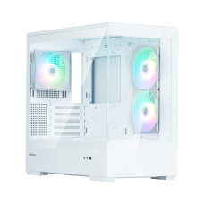 Zalman Computer case P30 White V2, without PSU, 1xUSB3.0, 1хUSB Type-C, 3x120mm ARGB, TG Front/Side Panel, mATX, White (P30WHITEV2)