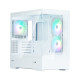 Zalman Computer case P30 White V2, without PSU, 1xUSB3.0, 1хUSB Type-C, 3x120mm ARGB, TG Front/Side Panel, mATX, White (P30WHITEV2)