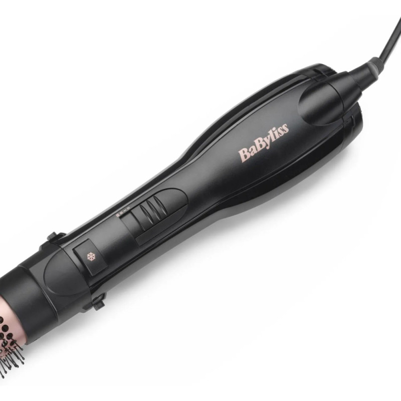 BaByliss Фен-щітка Smooth Finish, 1200Вт, 3 режими, іоніз-я, хол. обдув, кераміка, чорний (AS122E)