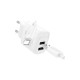 Зарядное устройство HOCO C141A 2xUSB + cable USB to Lightning white (6942007627870)