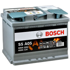 Bosch Акумулятор S5 AGM 12В 60А·год 680А R+ (0 092 S5A 050) (0092S5A050)