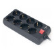 Мережевий фільтр живлення REAL-EL REAL-EL RS-8 PROTECT, 1.8m, black (EL122300021)