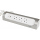 Legrand Подовжувач мережевий  без кабелю, 3xТипF, 16A, 1xUSB-A,1xUSB-C, кутовий, білий (694504)
