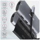 Концентратор AXAGON USB-C to 2xUSB-A + HDMI + RJ45 + SATA M.2 + PD 100W 0.18m grey (HMC-6M2)