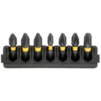 DeWALT Біти FlexTorq 25 мм Рh1 Рh2 Pz1 Pz2 Pz3 набір 7шт (DT70809)