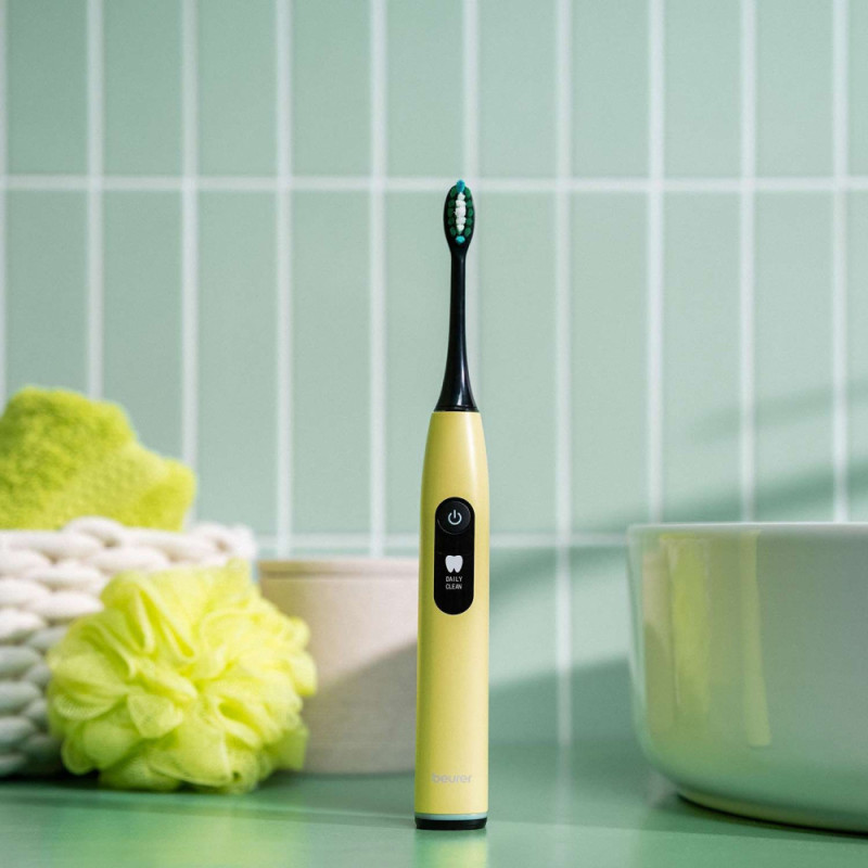 Beurer Щітка зубна електр. Beurer, Splashy Lemon GP, 80т. колив/хв, насадок-2, 5 режимів , лимонний (SC_50_SPLASHY_LEMON_GP)