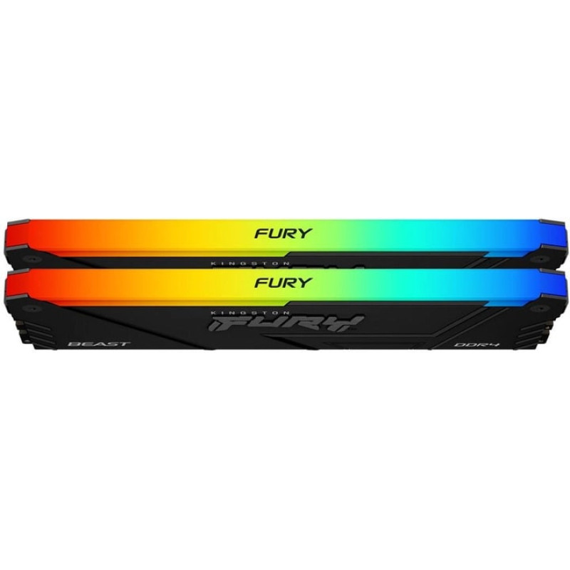 Kingston Memory DDR4 16GB KIT (8GBx2) 3200 FURY Beast RGB (KF432C16BB2AK2/16)
