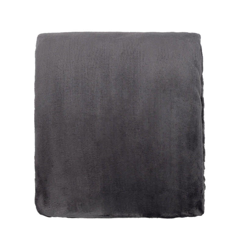 ARDESTO Flannel blanket, 200x220 cm, dark grey, 100% polyester (ART0213SB)