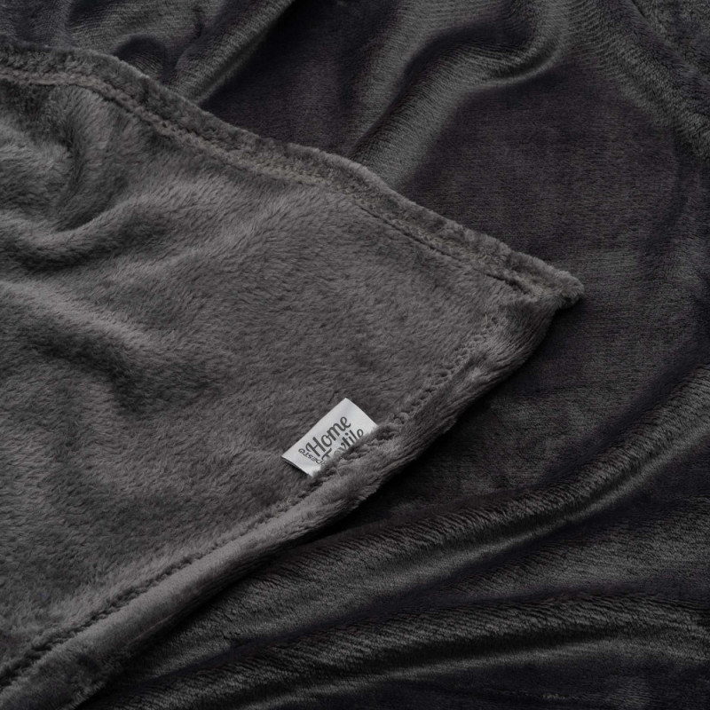 ARDESTO Flannel blanket, 200x220 cm, dark grey, 100% polyester (ART0213SB)
