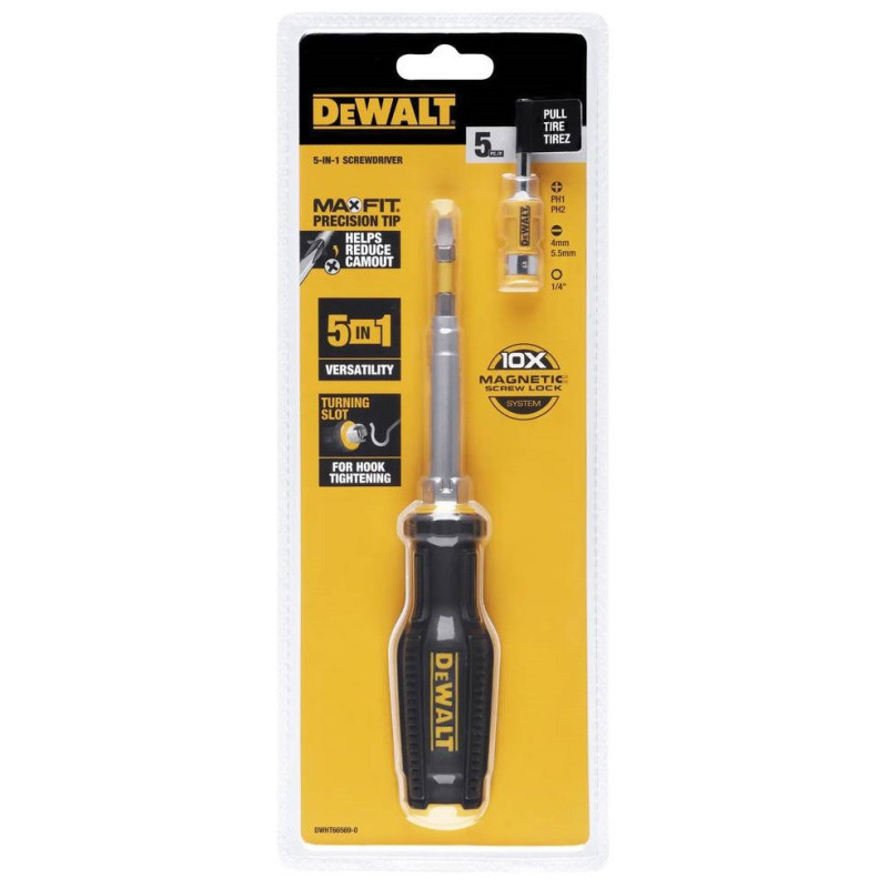 DeWALT Викрутки DeWALT FULL FIT 6 Way, з бітами 2 шт, руків'я двокомпонентне, 75мм шт, SL, PH (DWHT66569-0)