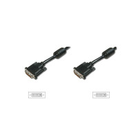 Кабель мультимедийный DVI M to DVI M 3.0m 24+1pin 2560x1600 30Hz black Digitus (AK-320101-030-S)