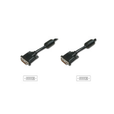 Кабель мультимедійний DVI M to DVI M 3.0m 24+1pin 2560x1600 30Hz black Digitus (AK-320101-030-S)