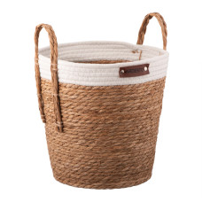 ARDESTO Basket Prestigio 29x29x30cm, seagrass, cotton twine, grey (ARHC2510SB)