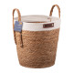 ARDESTO Basket Prestigio 29x29x30cm, seagrass, cotton twine, grey (ARHC2510SB)
