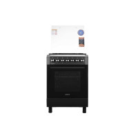 ARDESTO Плита комби Elegance, 66л, 60x60см, конвекция, чугун, подсветка, форсунки LPG (подключение газового баллона), черный (FSCF-C606BI)