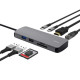 Trust Адаптер Trust Dalyx 8in1 USB-C> 1xUSB-А 3.2/USB-A 2.0/2xUSB-С/HDMI/Ehernet/SD/microSD, Алюміній, 0.15м, Сірий (25672_TRUST)