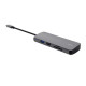 Trust Адаптер Trust Dalyx 8in1 USB-C> 1xUSB-А 3.2/USB-A 2.0/2xUSB-С/HDMI/Ehernet/SD/microSD, Алюміній, 0.15м, Сірий (25672_TRUST)