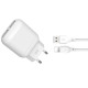 Зарядное устройство XO 2xUSB 2.4A + cable USB to Lightning white (L78-L-WH)