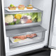 LG Refrigerator with bottom freezer, ref-277l, freez.-107l, 2doors, A++, inv., fresh zone, matte black (GW-B509FXUW)
