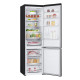 LG Refrigerator with bottom freezer, ref-277l, freez.-107l, 2doors, A++, inv., fresh zone, matte black (GW-B509FXUW)
