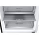 LG Refrigerator with bottom freezer, ref-277l, freez.-107l, 2doors, A++, inv., fresh zone, matte black (GW-B509FXUW)