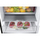 LG Refrigerator with bottom freezer, ref-277l, freez.-107l, 2doors, A++, inv., fresh zone, matte black (GW-B509FXUW)