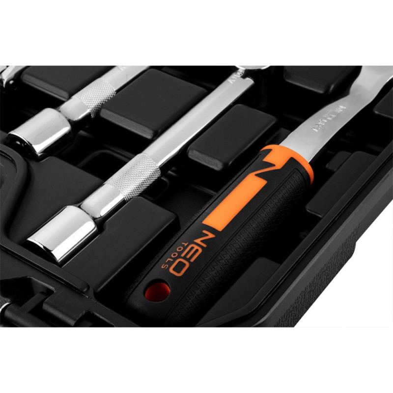 Neo Tools Набір інструментів, Набір торцевих головок, 58шт, 1/2", CrV, кейс (10-042)