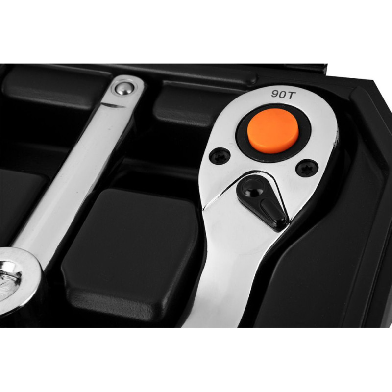 Neo Tools Набір інструментів, Набір торцевих головок, 58шт, 1/2", CrV, кейс (10-042)